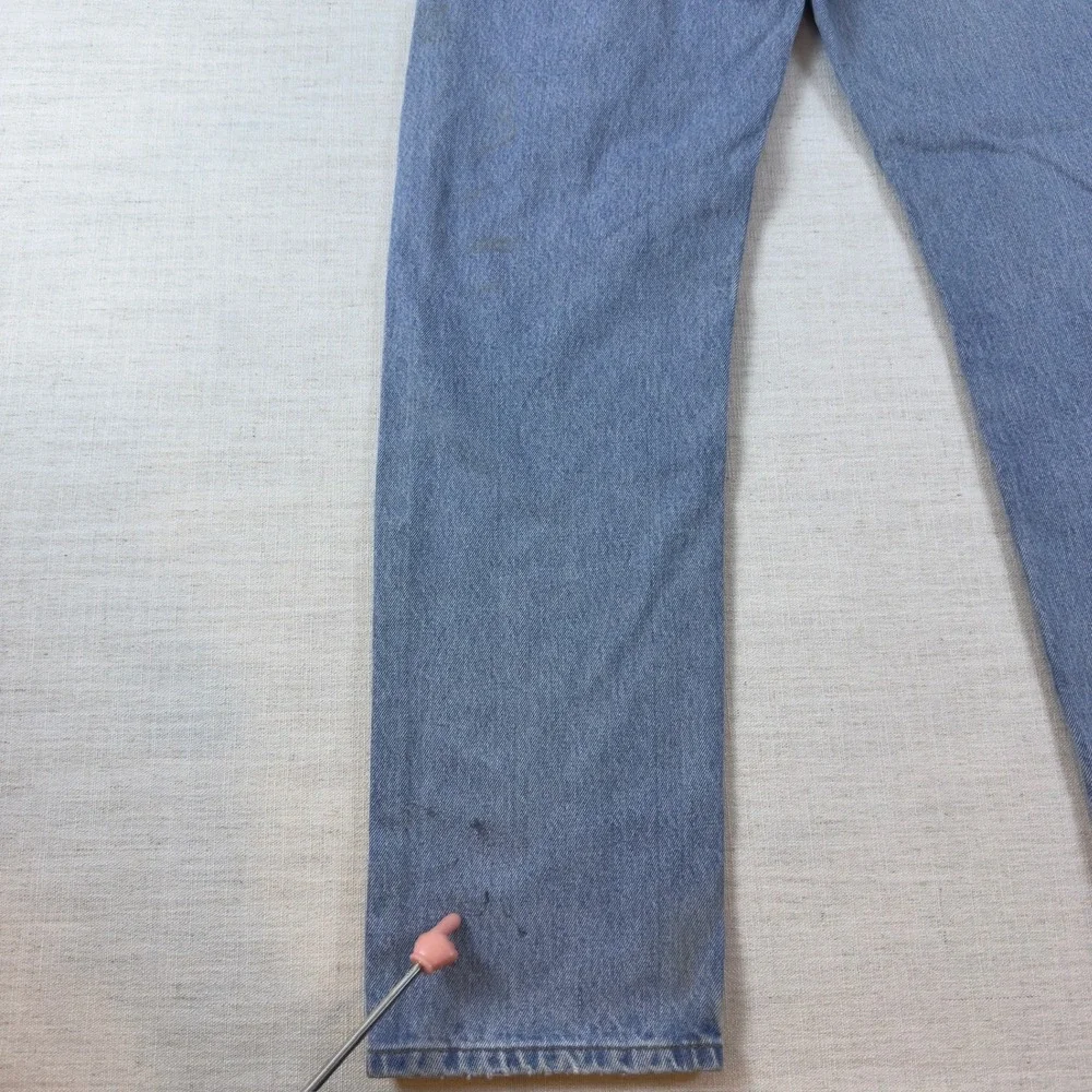 Vintage Levis 505 Orange Tab Regular Fit Straight Leg Jeans Light Wash 34x32